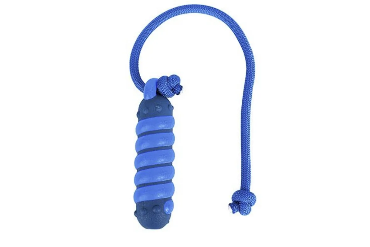 Nylon-Seilstab aus PA und Nylon, Classic Chew, blaues Seil mit Stab auf weißem Grund